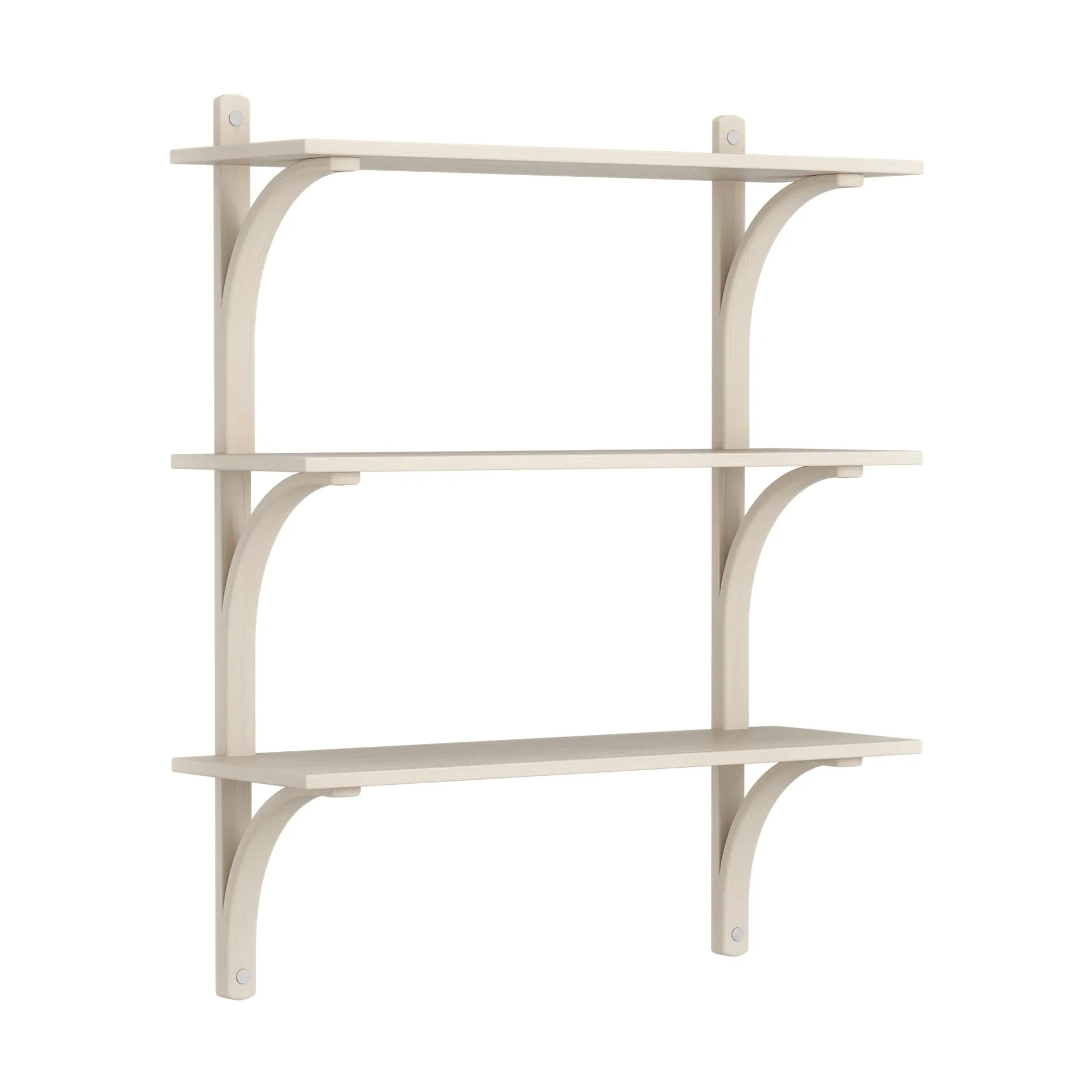 Levi hylla 3 hyllplan, Vitpigmenterad ask-aluminium, 90 cm Swedese