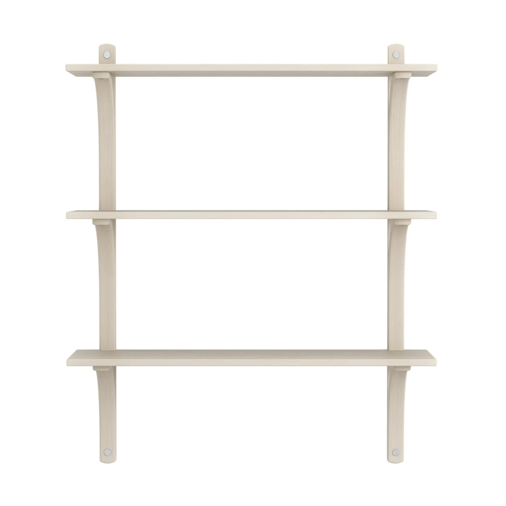 Levi hylla 3 hyllplan, Vitpigmenterad ask-aluminium, 90 cm Swedese
