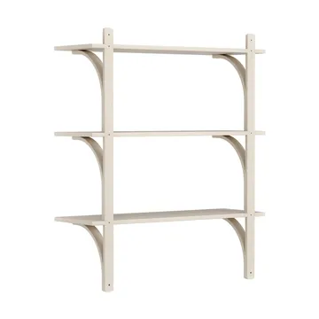 Levi hylla 3 hyllplan - Vitpigmenterad ask-aluminium, 90 cm - Swedese