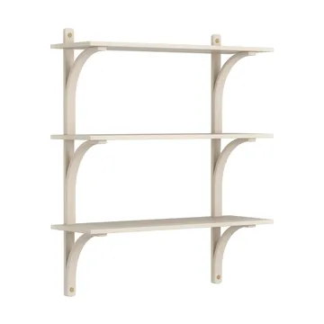 Levi hylla 3 hyllplan - Vitpigmenterad ask-mässing, 90 cm - Swedese