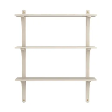 Levi hylla 3 hyllplan - Vitpigmenterad ask-mässing, 90 cm - Swedese