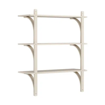 Levi hylla 3 hyllplan - Vitpigmenterad ask-mässing, 90 cm - Swedese