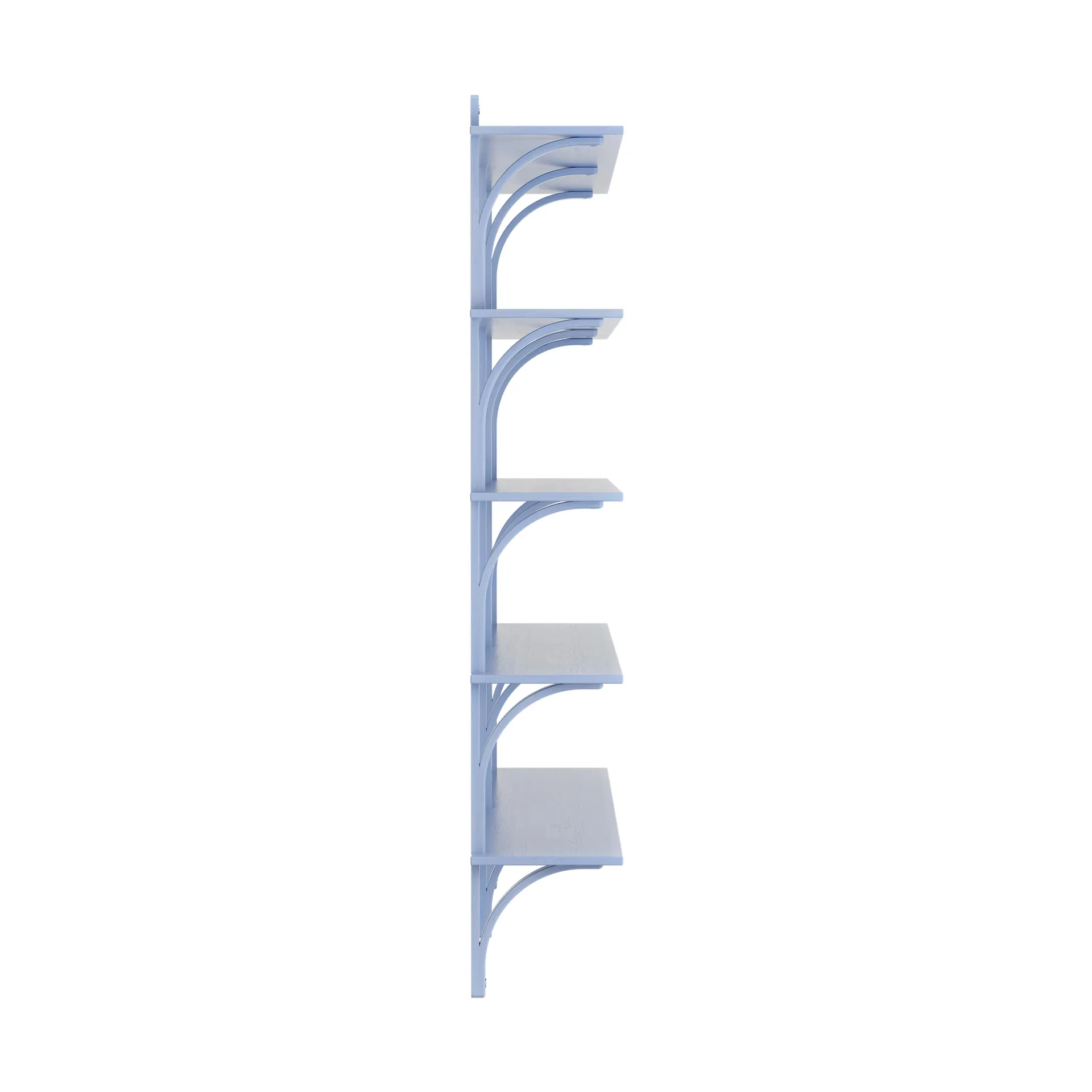 Levi hylla 5 hyllplan, ILKE Blue-aluminium, 180 cm Swedese