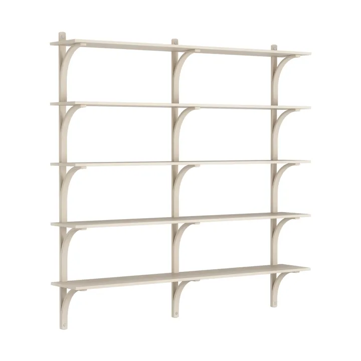 Levi hylla 5 hyllplan - Vitpigmenterad ask-aluminium, 180 cm - Swedese