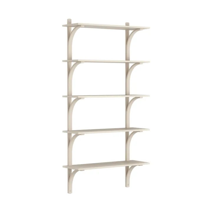 Levi hylla 5 hyllplan - Vitpigmenterad ask-aluminium, 90 cm - Swedese