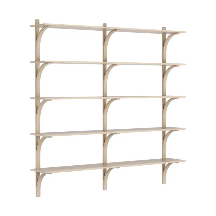 Levi hylla 5 hyllplan - Vitpigmenterad ek-aluminium, 180 cm - Swedese