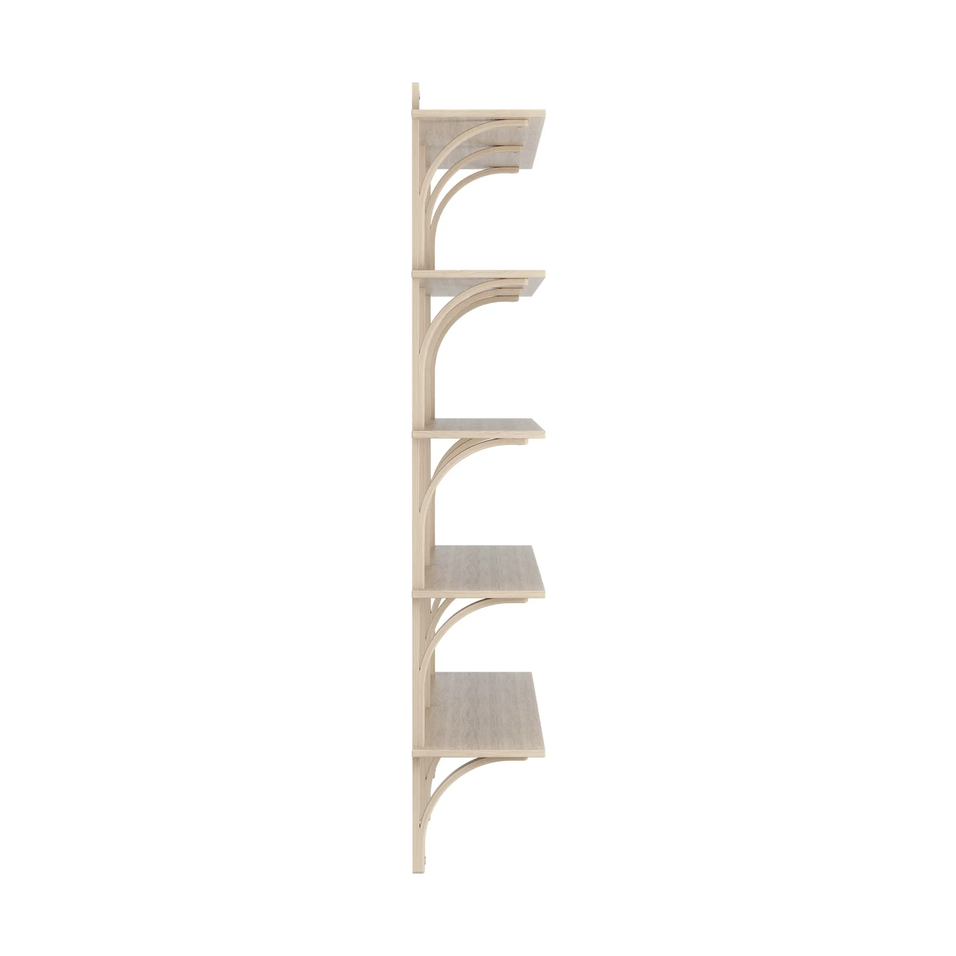 Levi hylla 5 hyllplan, Vitpigmenterad ek-aluminium, 180 cm Swedese