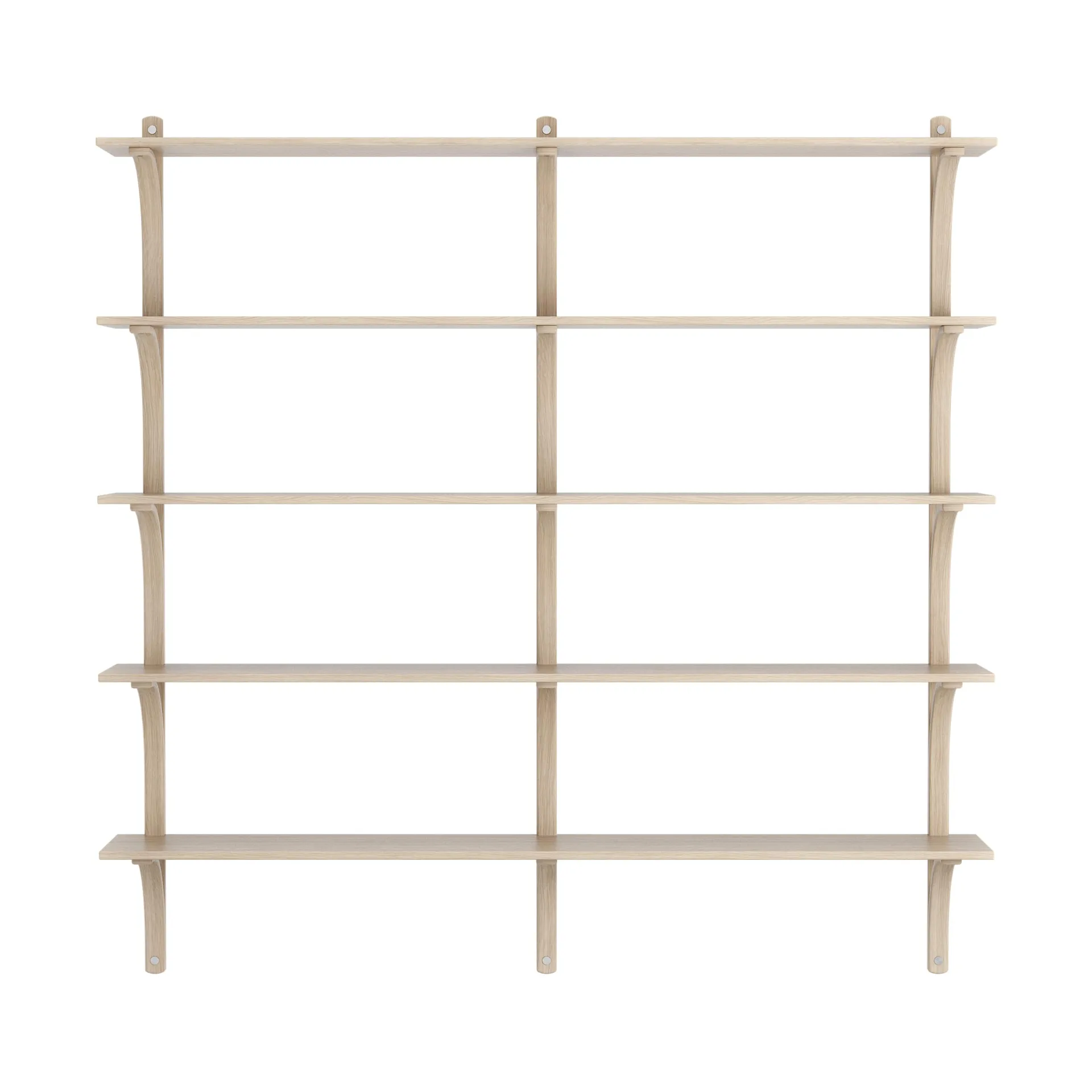Levi hylla 5 hyllplan, Vitpigmenterad ek-aluminium, 180 cm Swedese
