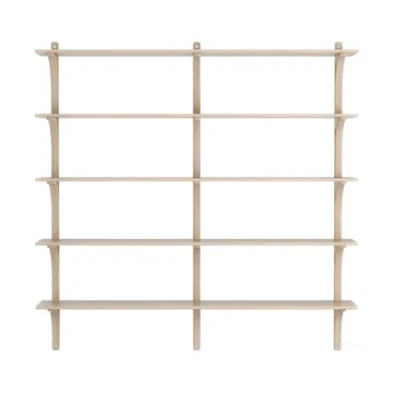 Levi hylla 5 hyllplan - Vitpigmenterad ek-aluminium, 180 cm - Swedese