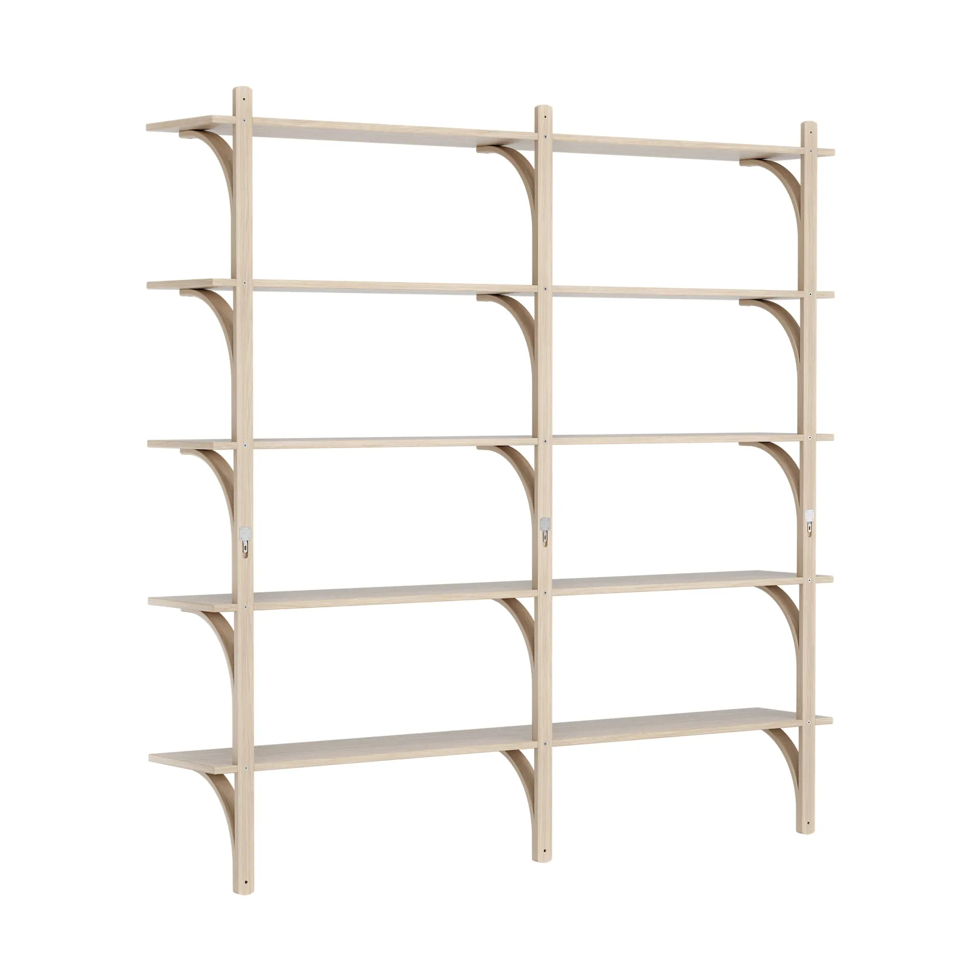 Levi hylla 5 hyllplan, Vitpigmenterad ek-aluminium, 180 cm Swedese