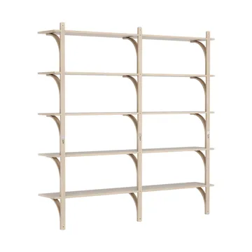 Levi hylla 5 hyllplan - Vitpigmenterad ek-aluminium, 180 cm - Swedese