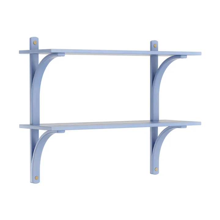 Levi hylla - Ilke blå-mässing, 2 hyllplan, 90 cm - Swedese