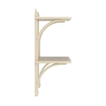 Levi hylla - Lackad ask-mässing, 2 hyllplan, 90 cm - Swedese