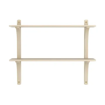 Levi hylla - Lackad ask-mässing, 2 hyllplan, 90 cm - Swedese