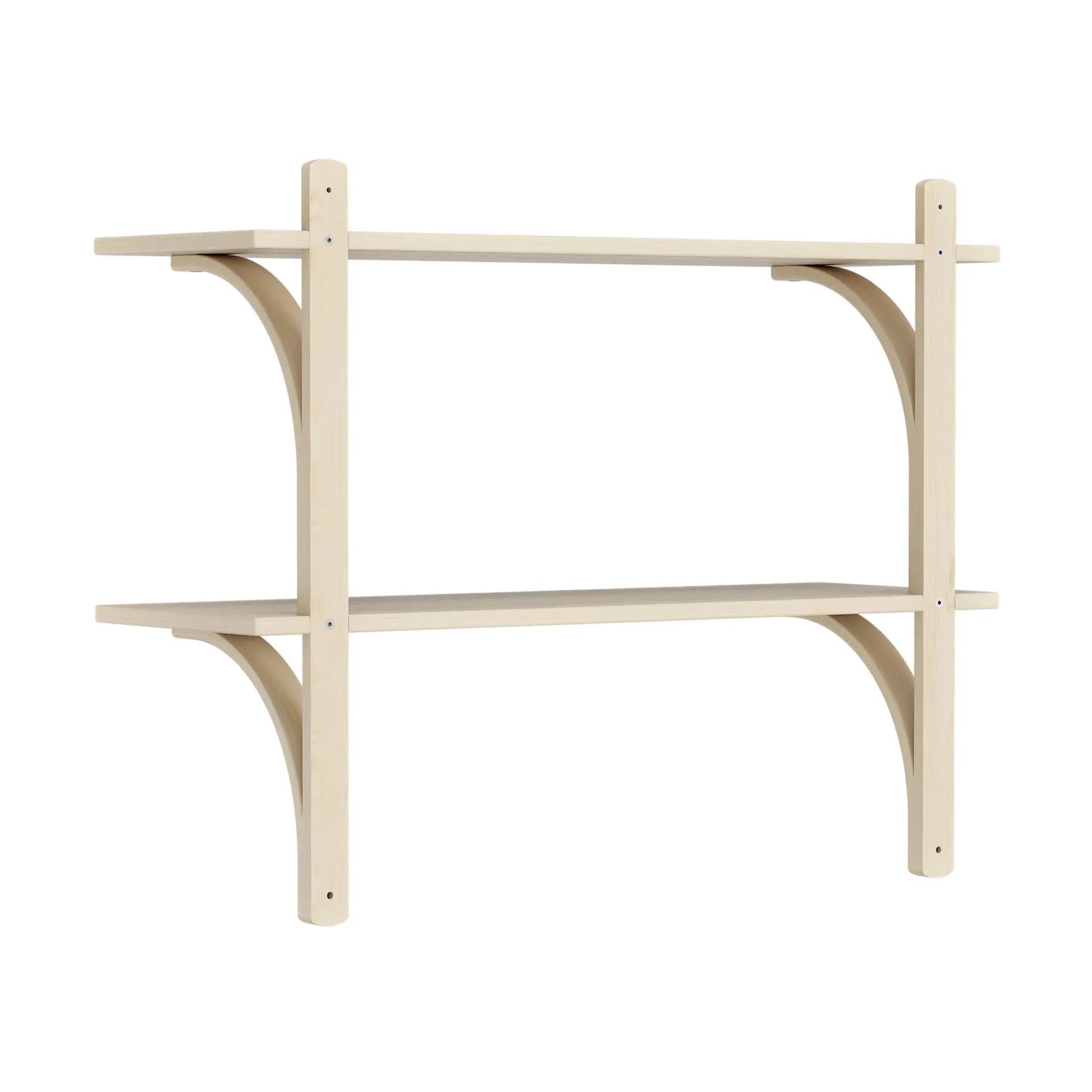 Levi hylla, Lackad ask-mässing, 2 hyllplan, 90 cm Swedese