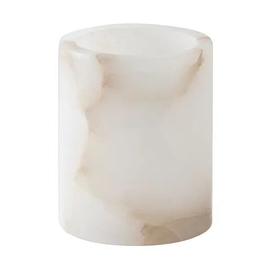 Alabaster ljuslykta, Vit-beige, XS 7,5 cm Tell Me More