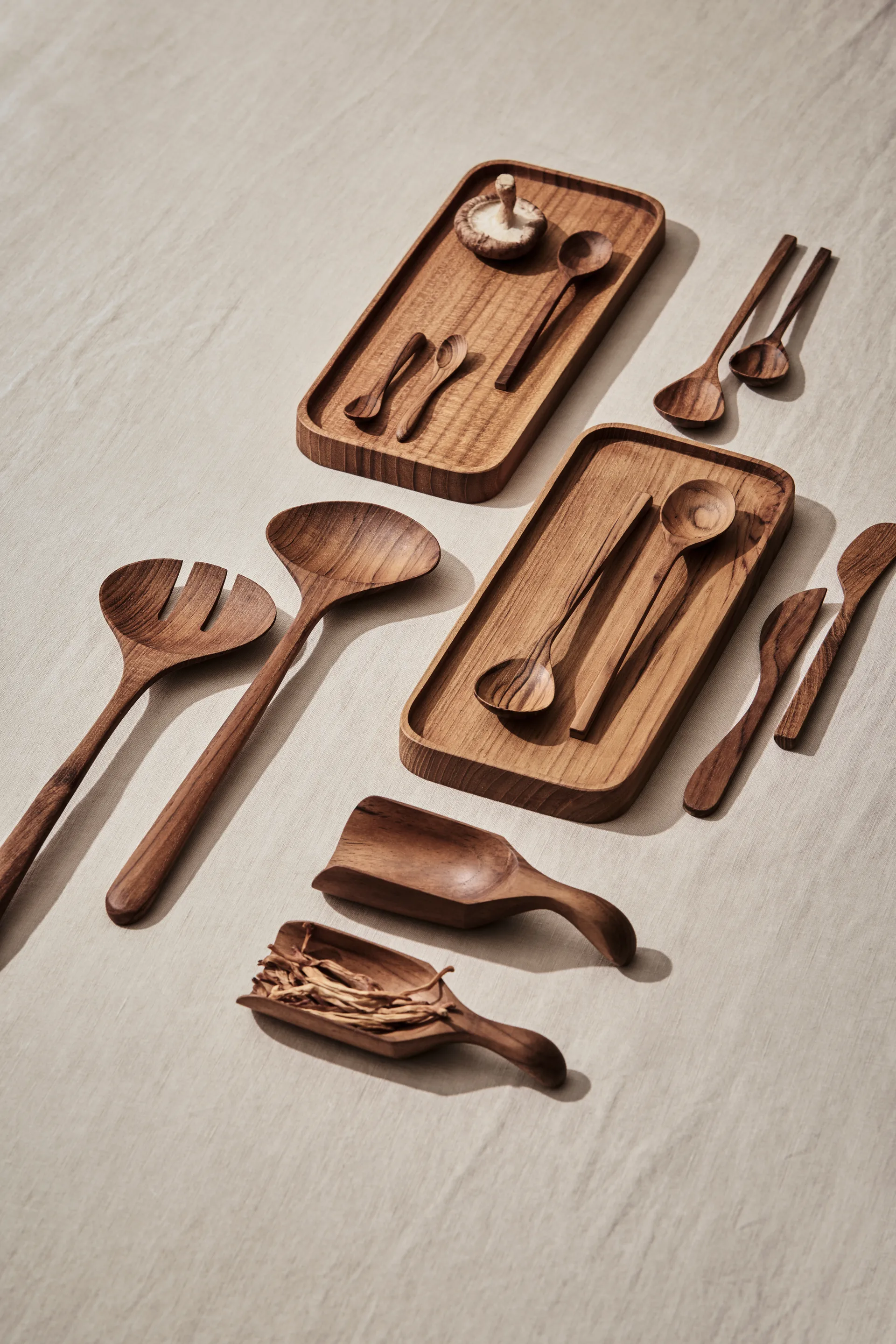 Teak salladsbestick 2 delar, Brun Tell Me More