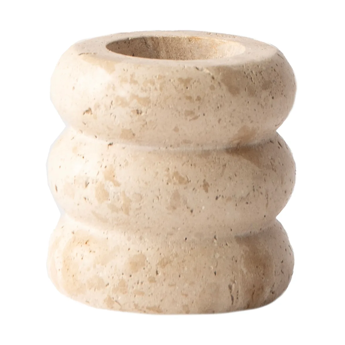 Travertine ljusstake, Medium 8 cm Tell Me More
