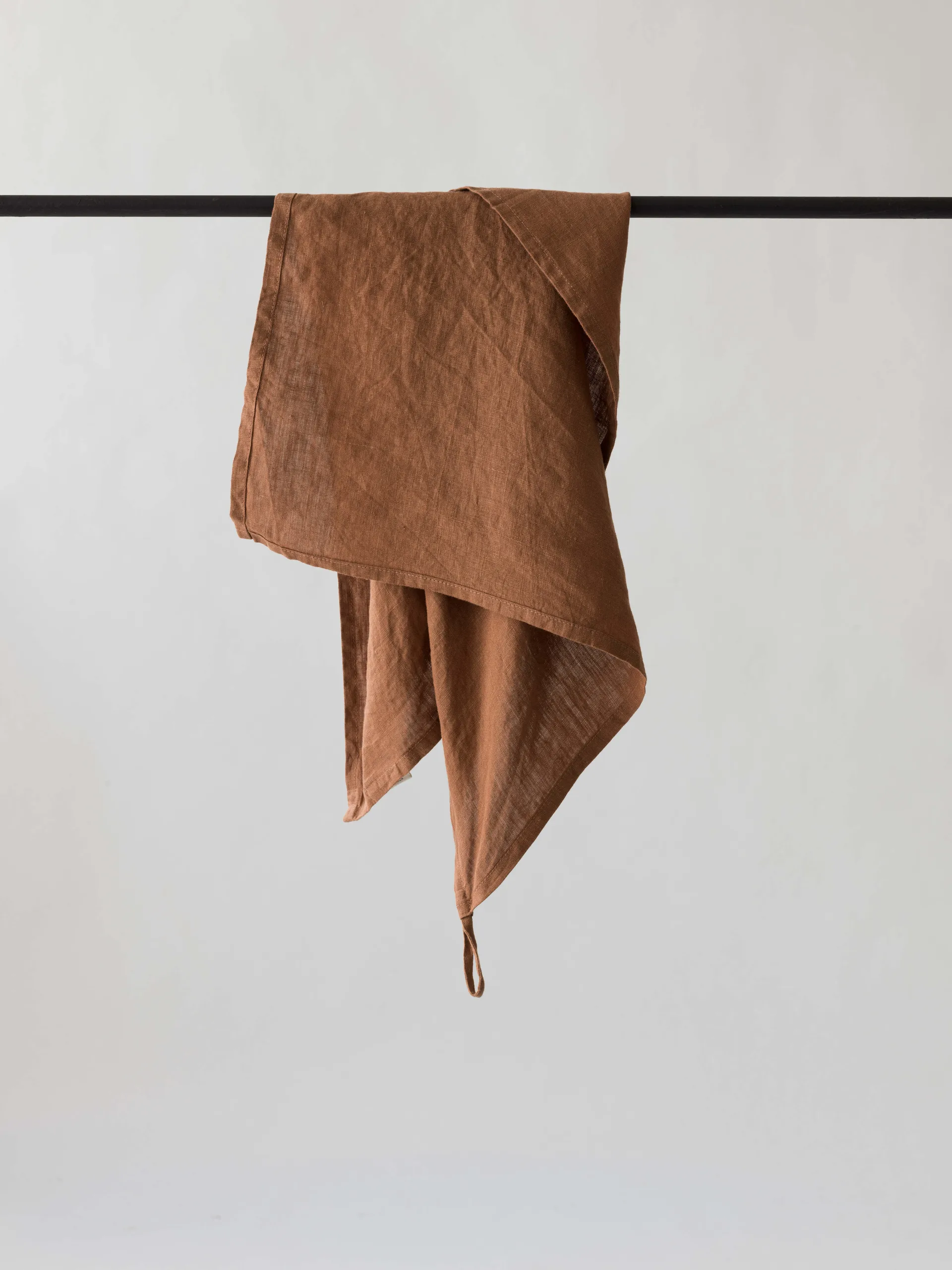 Washed linen tygservett 45x45 cm, Amber (brun) Tell Me More