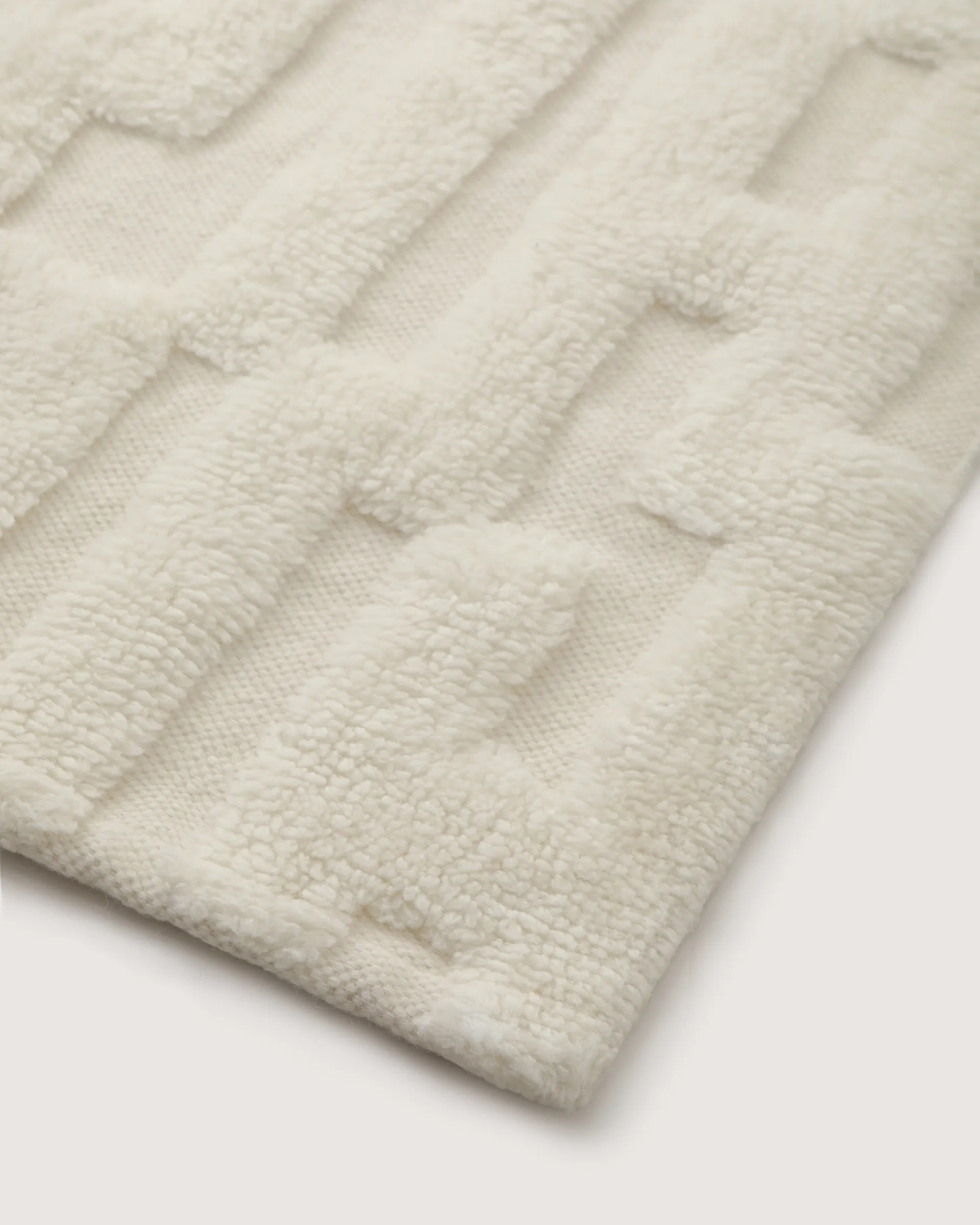 Bielke ullmatta 160x230 cm, Offwhite Tinted