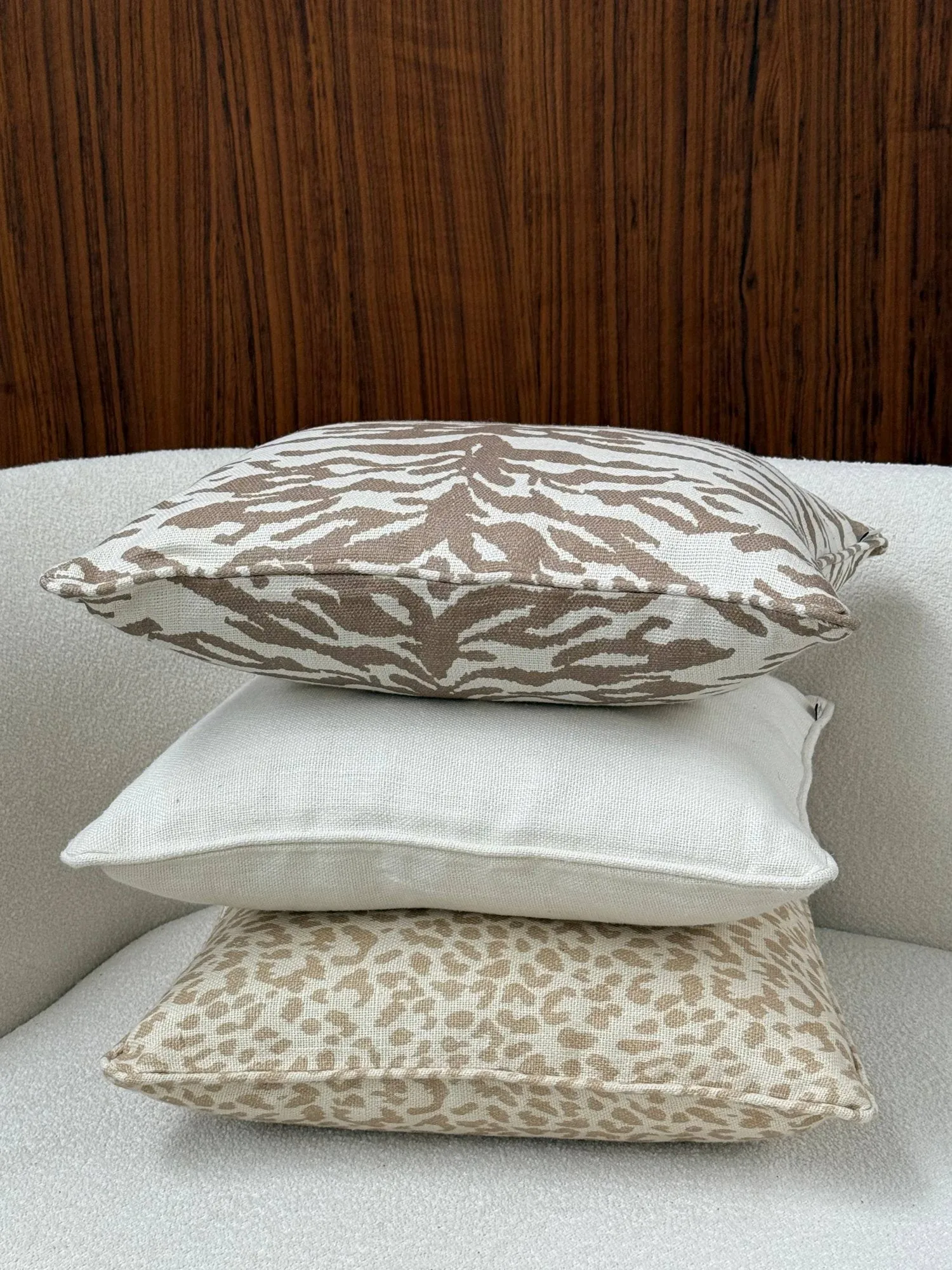Norell prydnadskudde, Leopard beige-off white, 50x50 cm Tinted