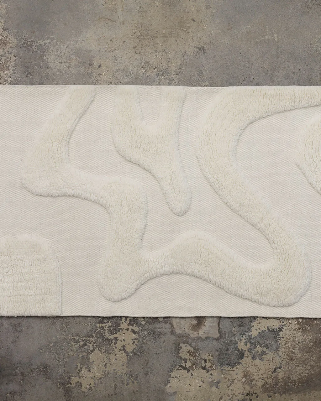 Norlander gångmatta ull 80x350 cm, White Tinted
