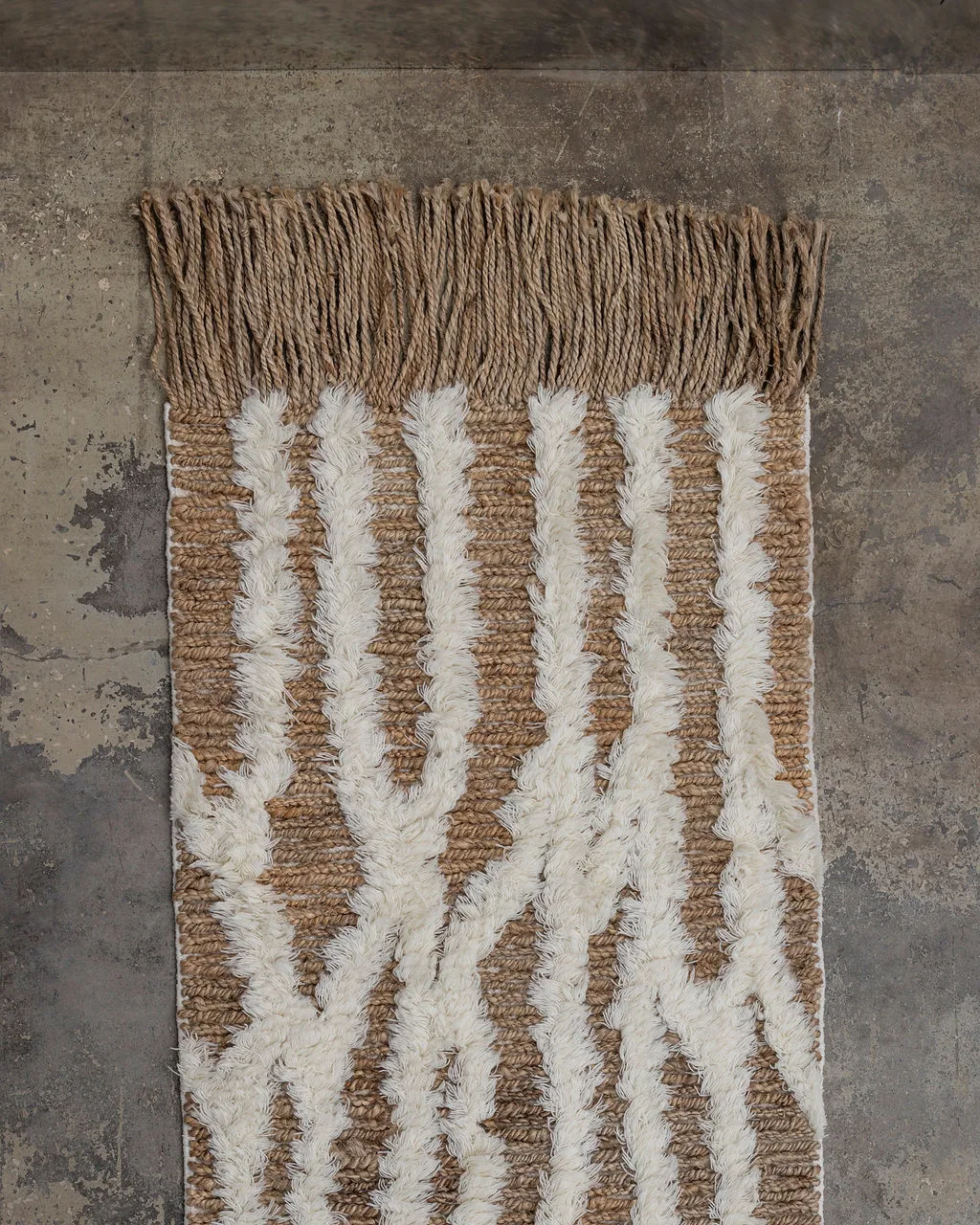 Wahl gångmatta jute 80x250 cm, Brown-offwhite Tinted