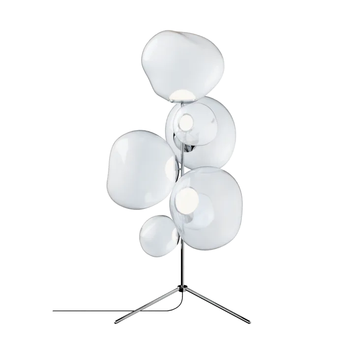 Melt Chandelier golvlampa LED 175 cm - Opal-silver - Tom Dixon