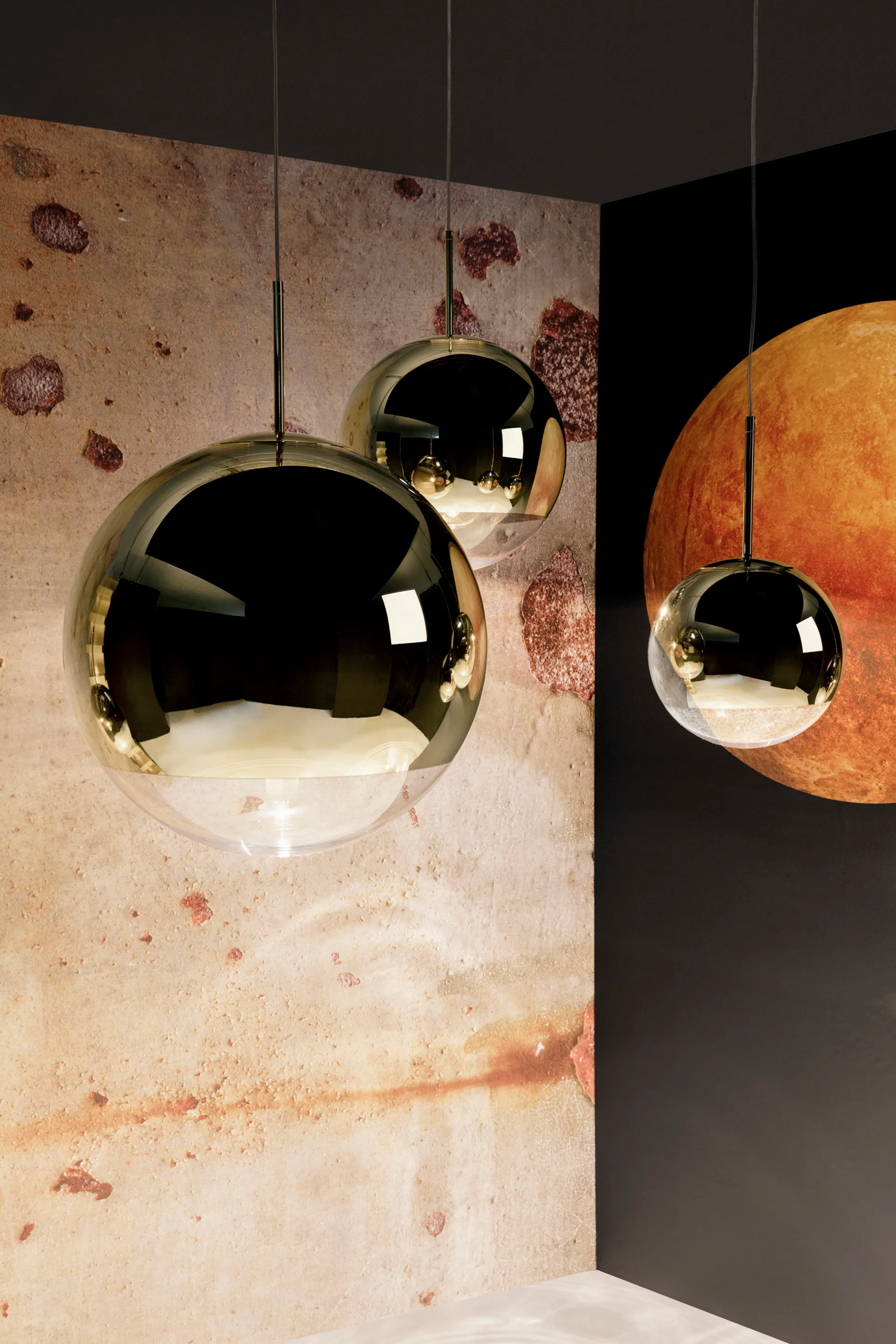 Mirror Ball pendel LED Ø50 cm, Gold Tom Dixon