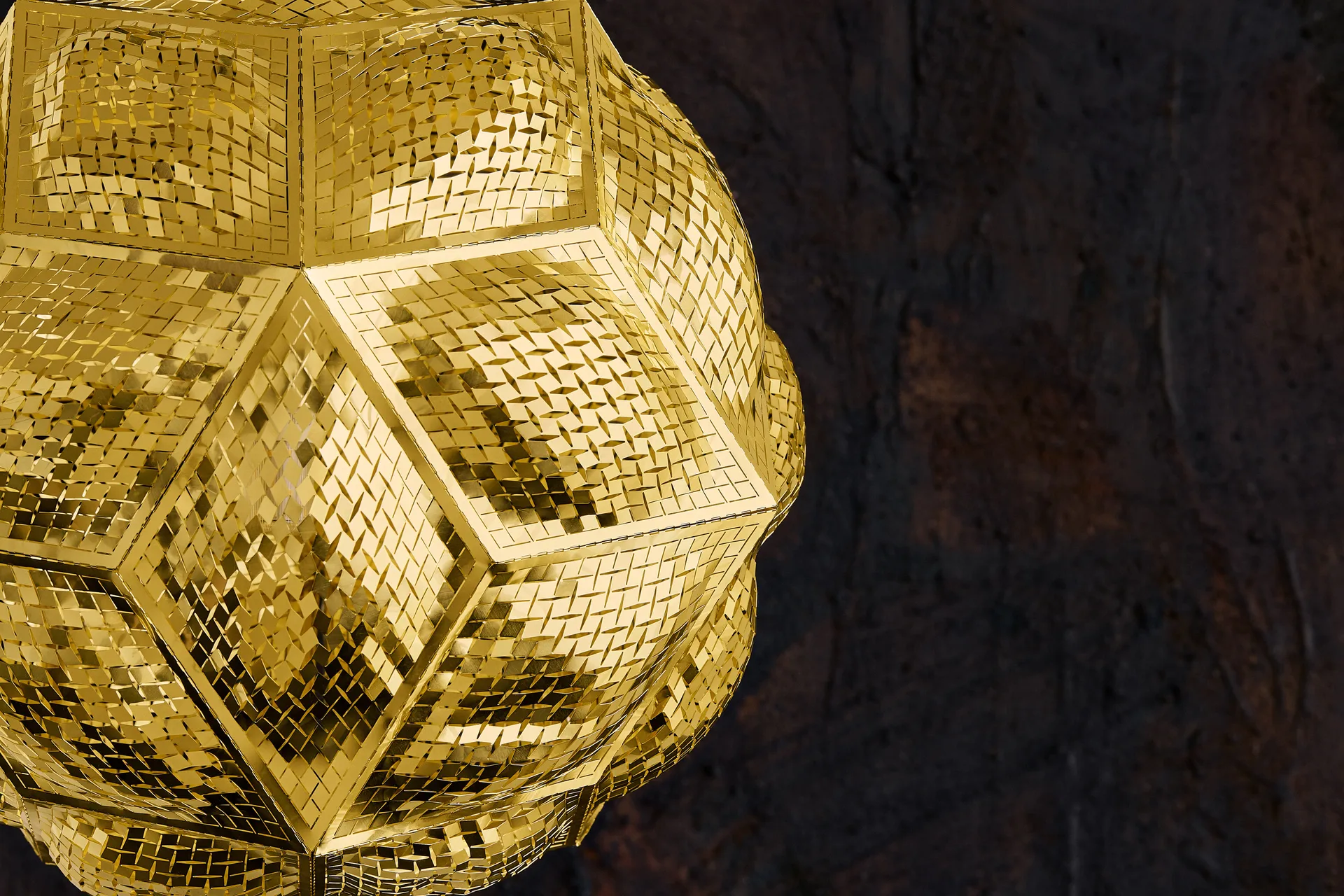 Puff Pendant takpendel Ø45 cm, Mässing Tom Dixon