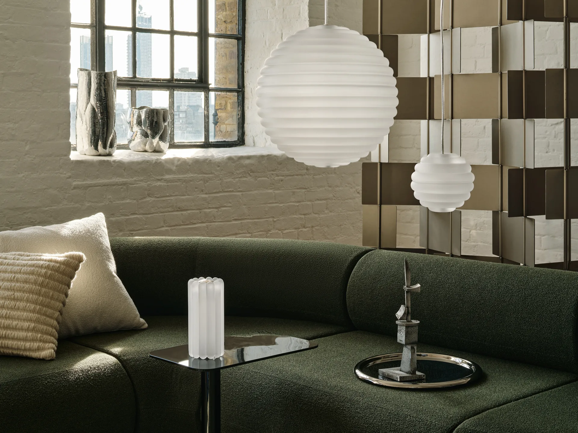 Ridge kudde 45x45 cm, Natural Tom Dixon