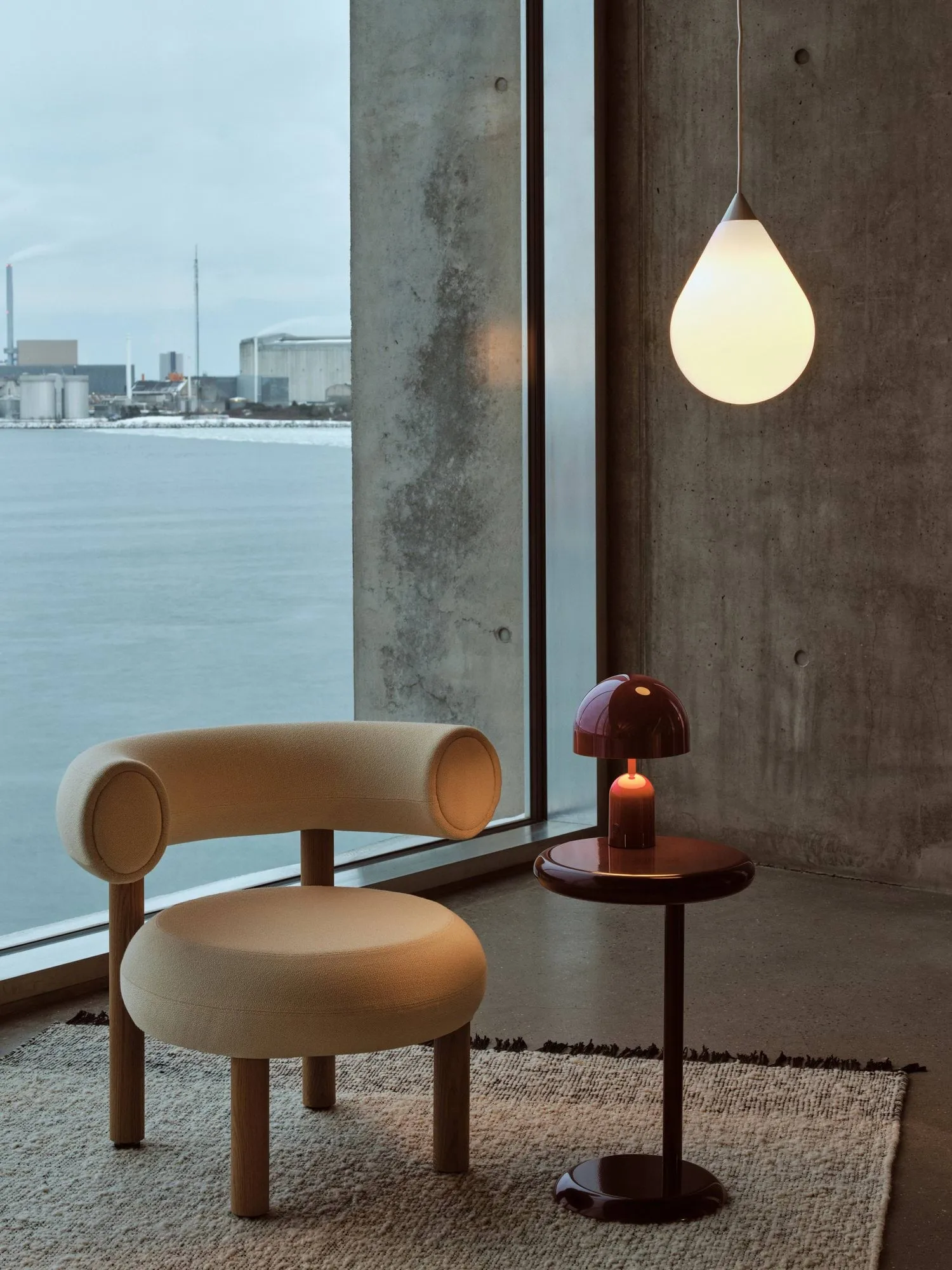 Spot sidobord, Burgundy, Ø55x33 cm Tom Dixon