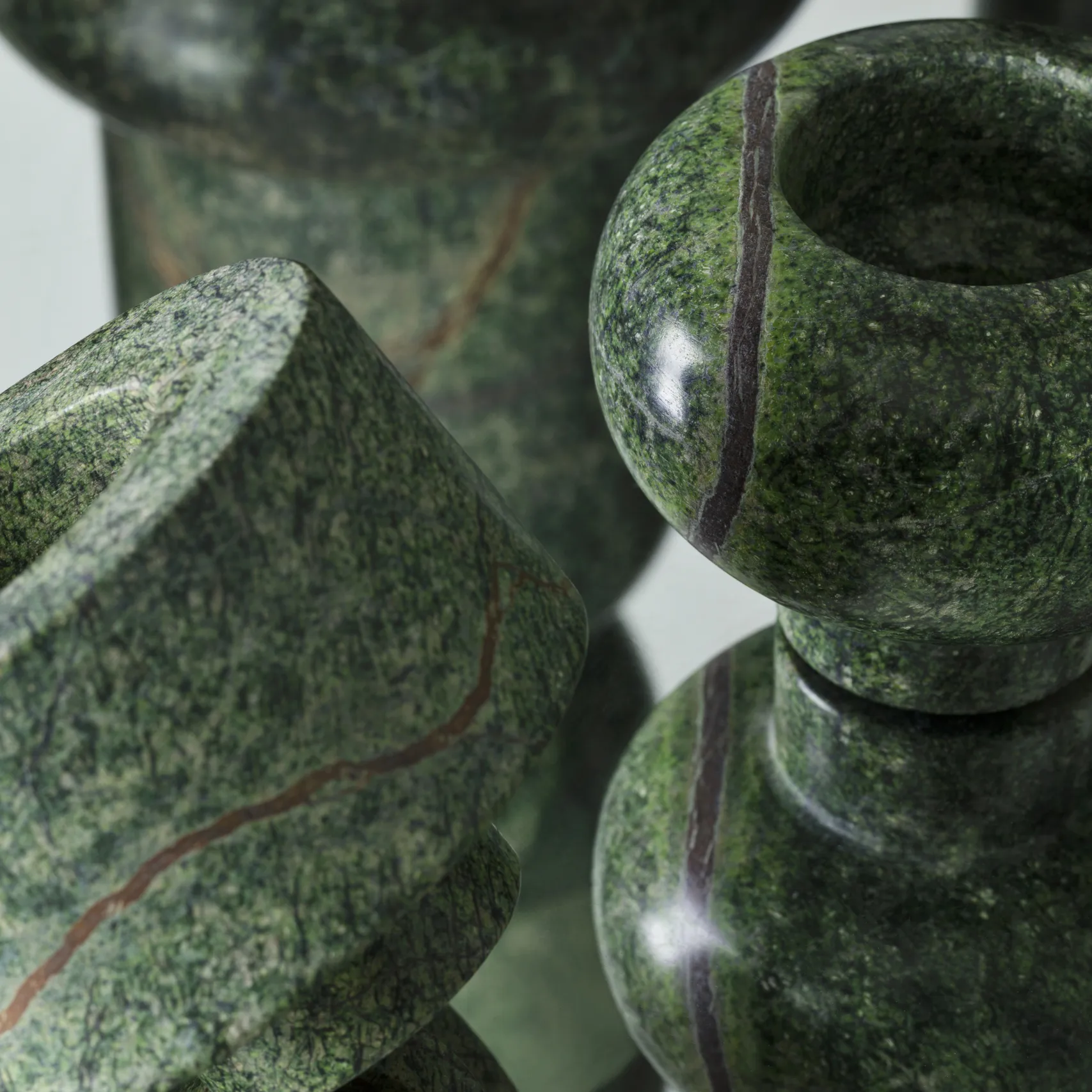 Stone Stacking ljusstake 5 delar, Grön Tom Dixon