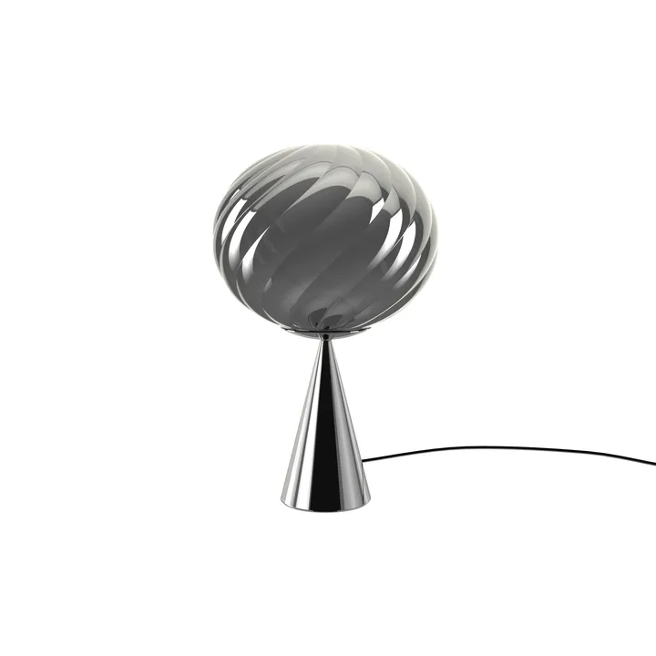 Whirl cone fat bordslampa - Silver-black - Tom Dixon