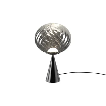 Whirl cone fat bordslampa - Silver-black - Tom Dixon