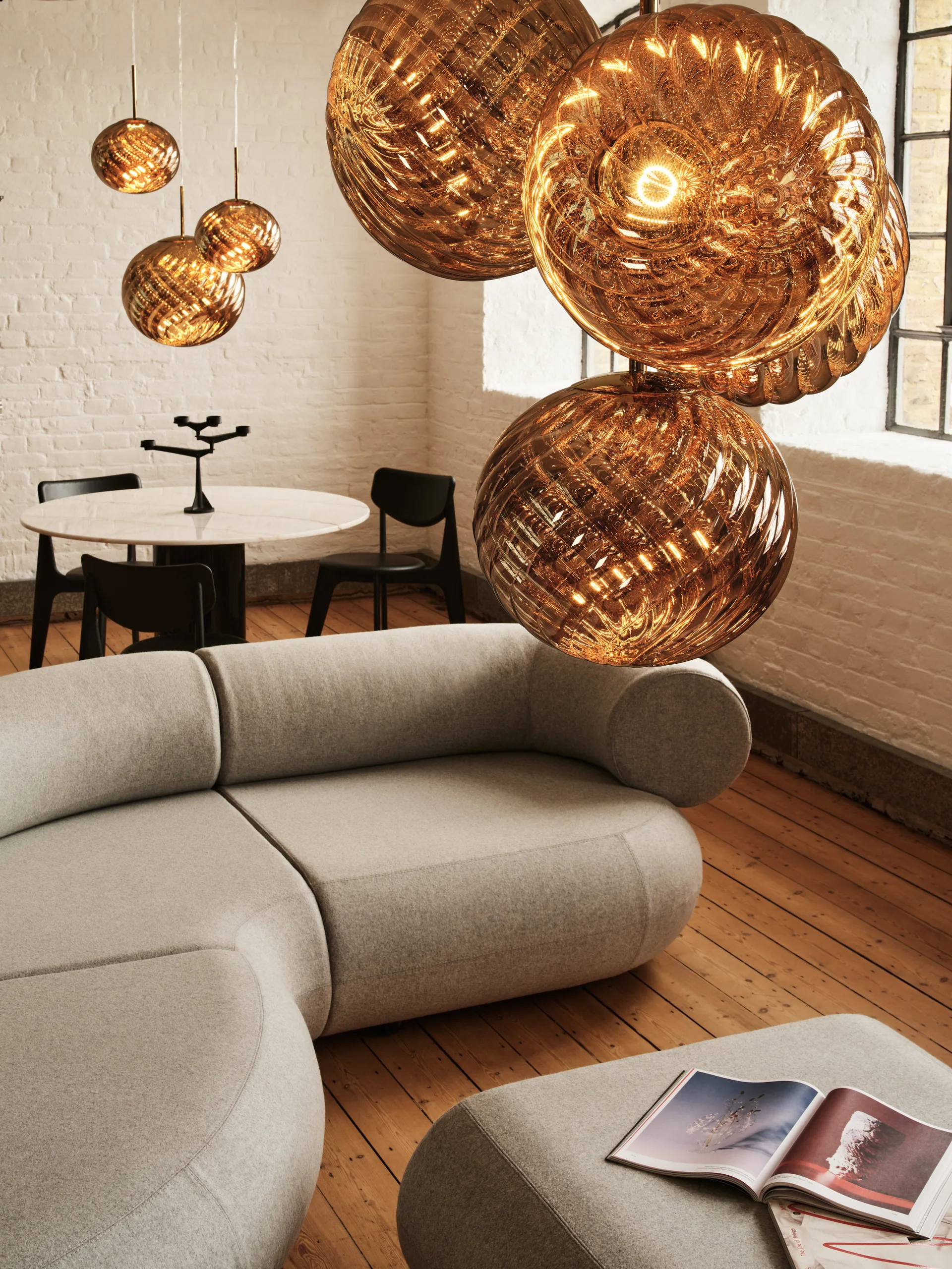Whirl pendel Ø30 cm, Gold Tom Dixon