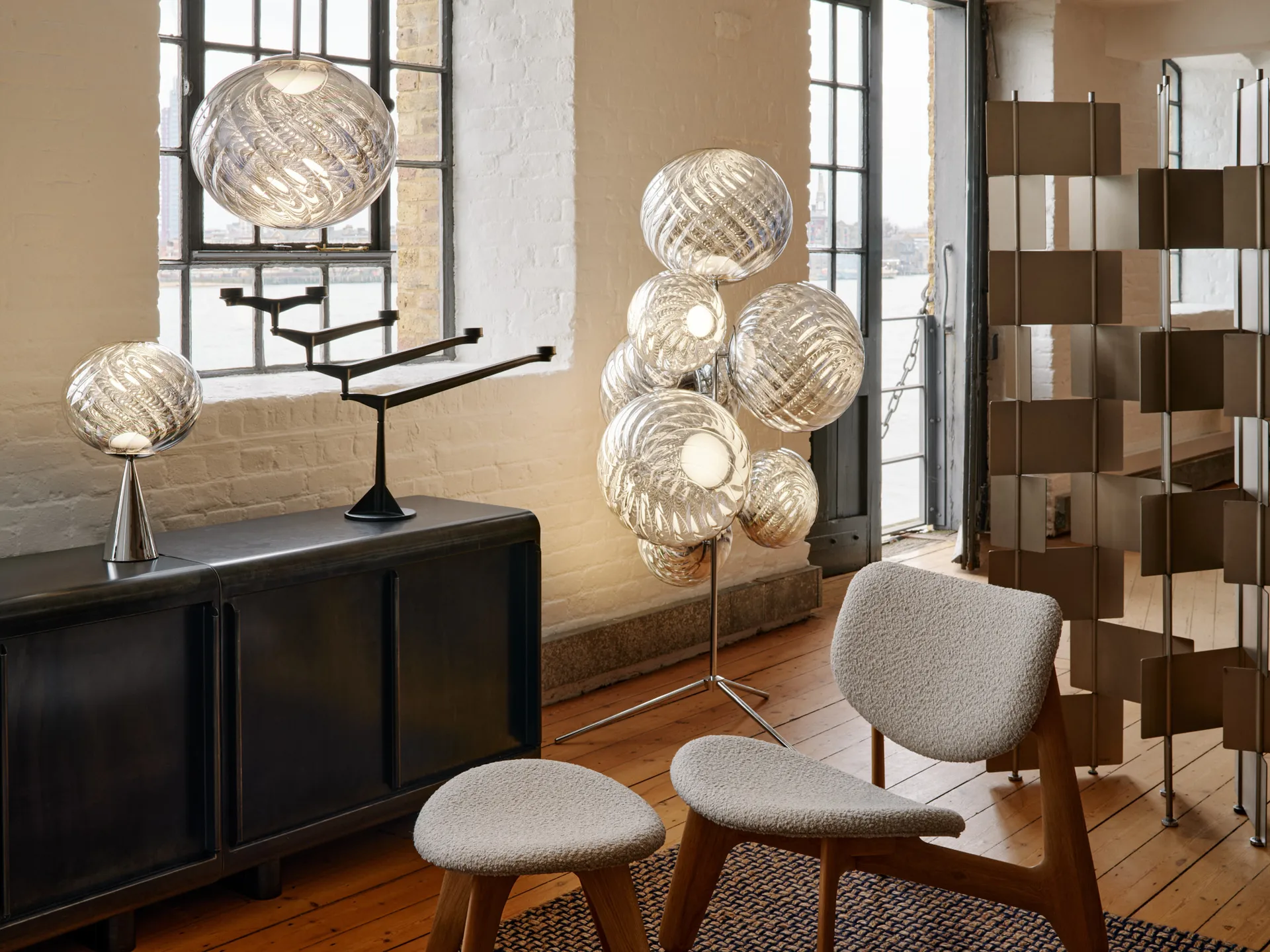 Whirl pendel Ø30 cm, Silver Tom Dixon