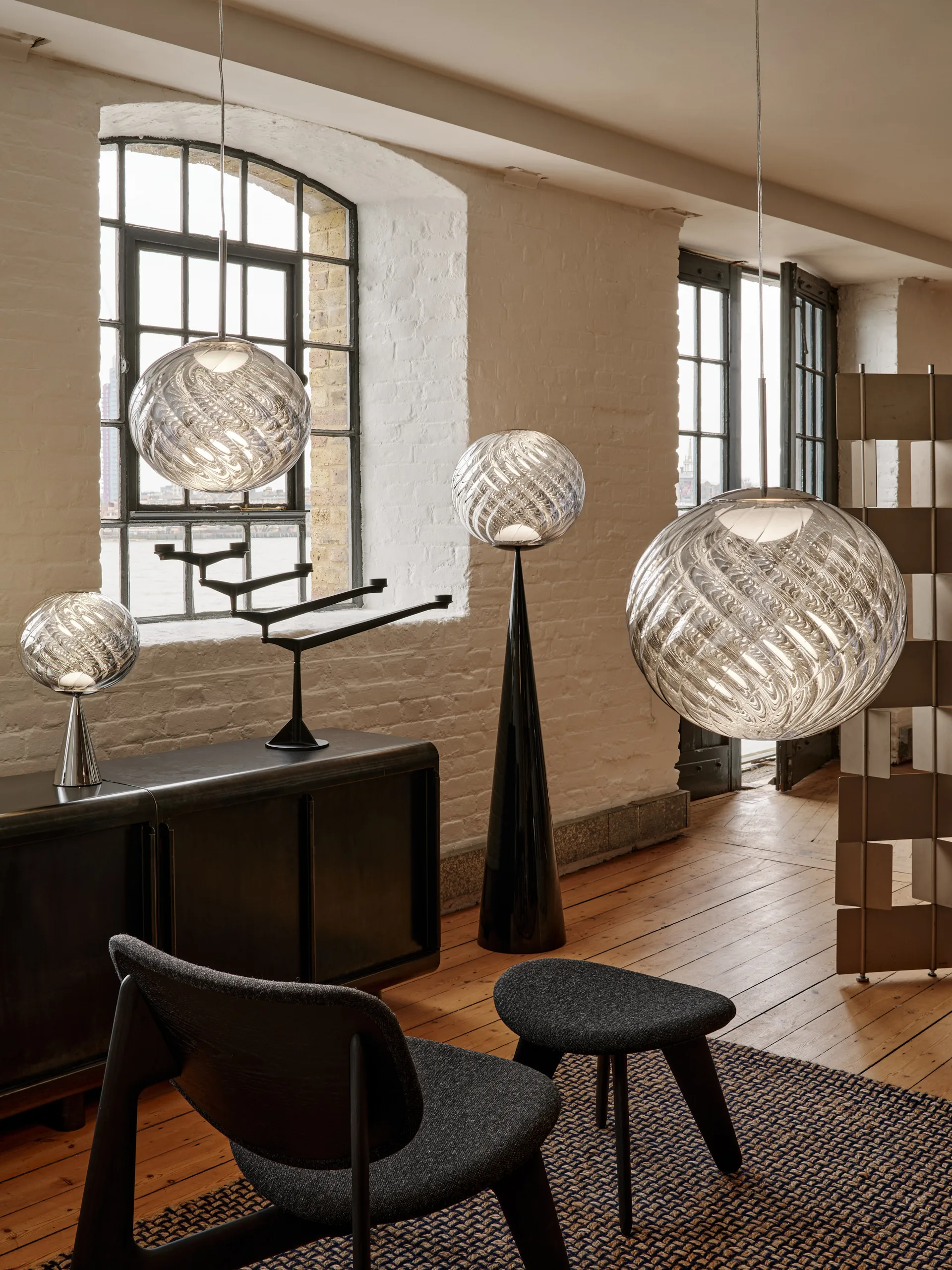 Whirl pendel Ø45 cm, Silver Tom Dixon