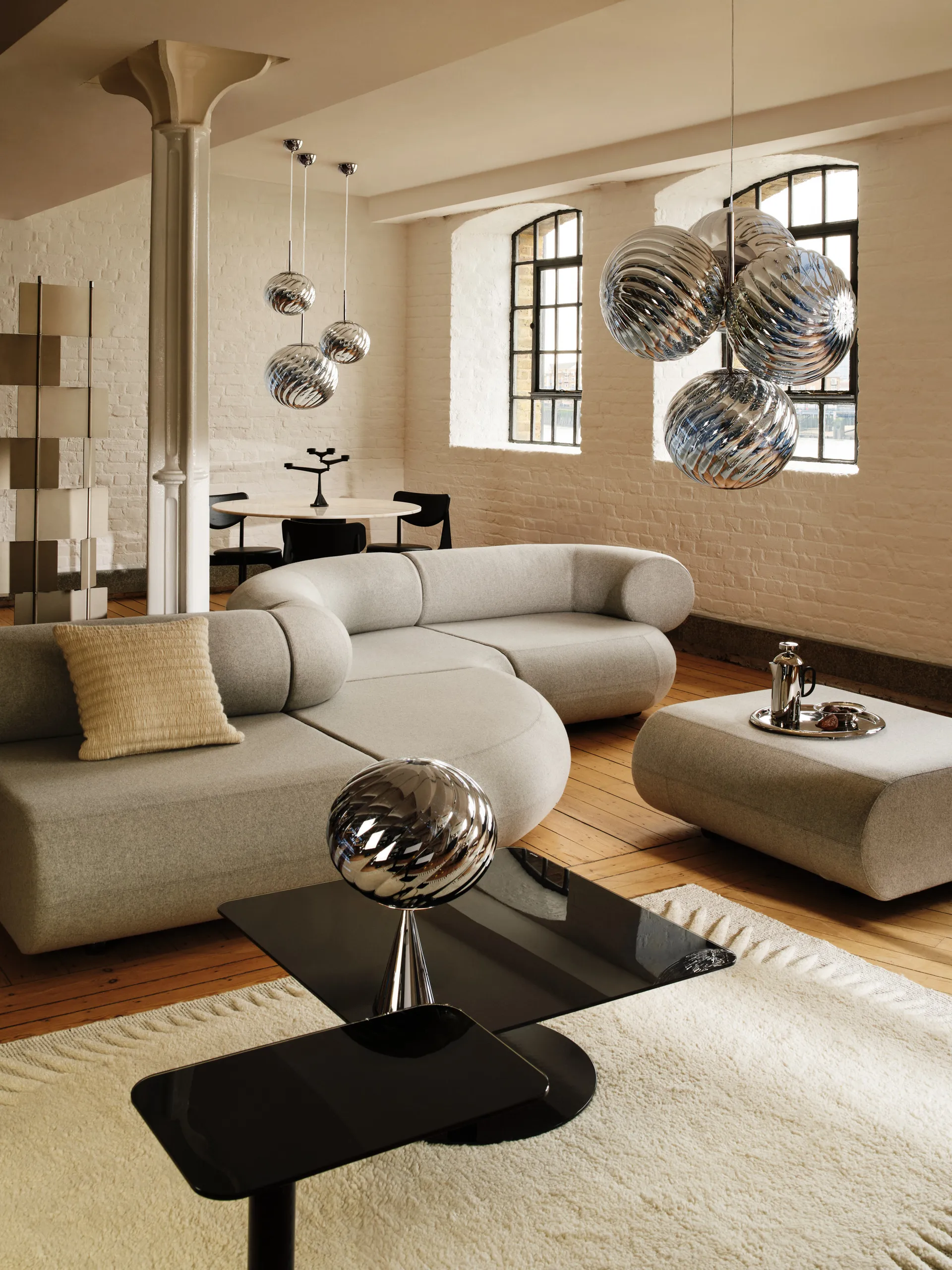 Whirl pendel Ø45 cm, Silver Tom Dixon