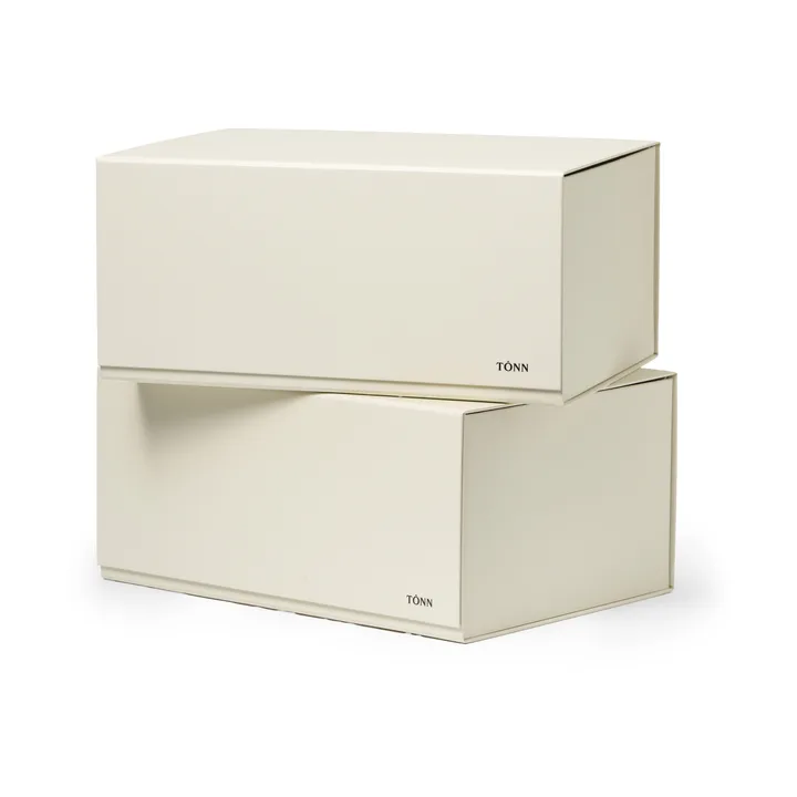 Pac box förvaringsbox - Off-white, medium 30x13,5x22 cm, 2-pack - TÔNN furniture