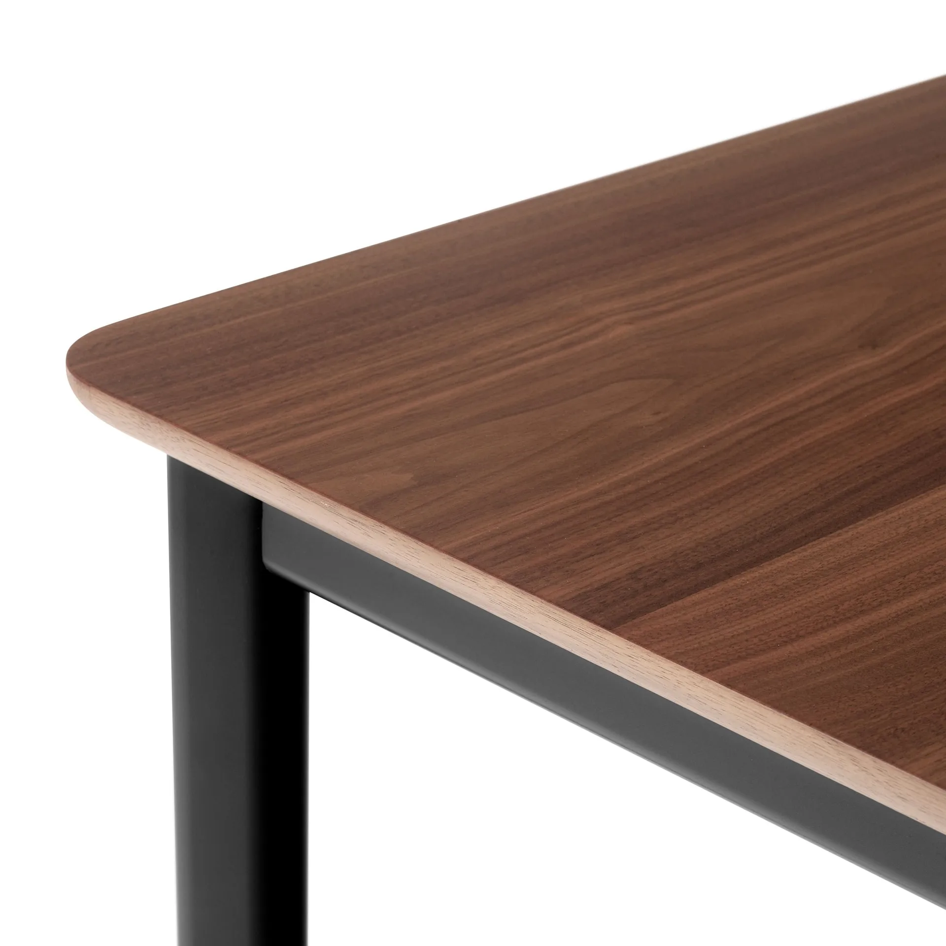 Drip HW117 matbord 103x253 cm, Black frame-clear lacq. walnut &Tradition