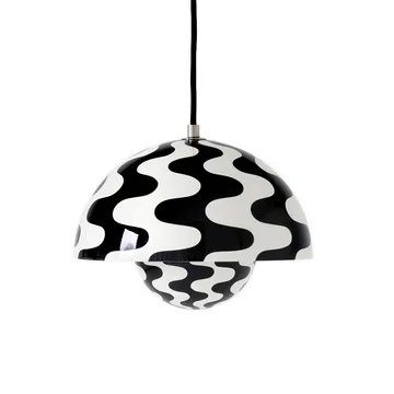 Flowerpot VP1 pendel - Black-white pattern - &Tradition