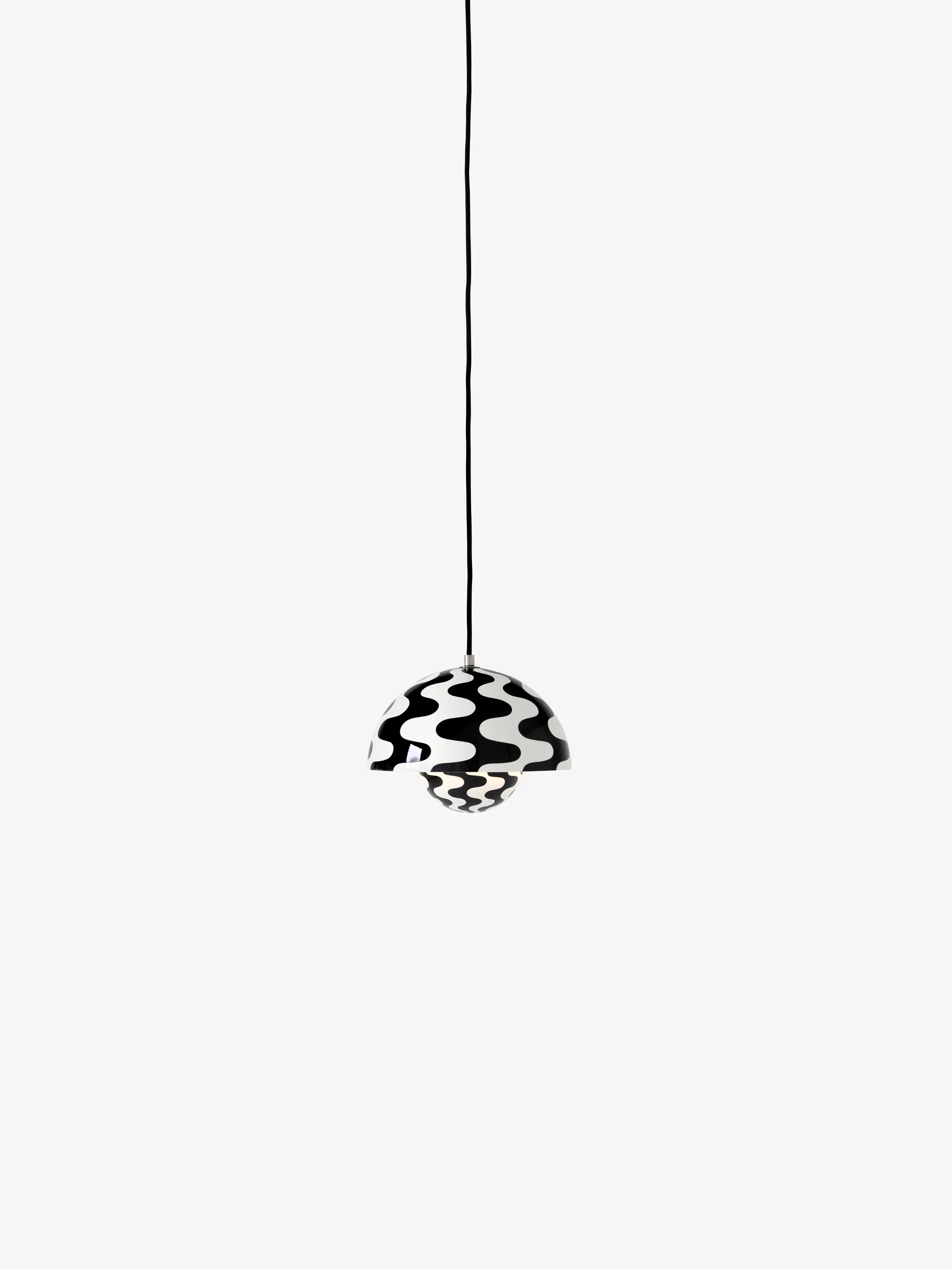 Flowerpot VP1 pendel, Black-white pattern &Tradition