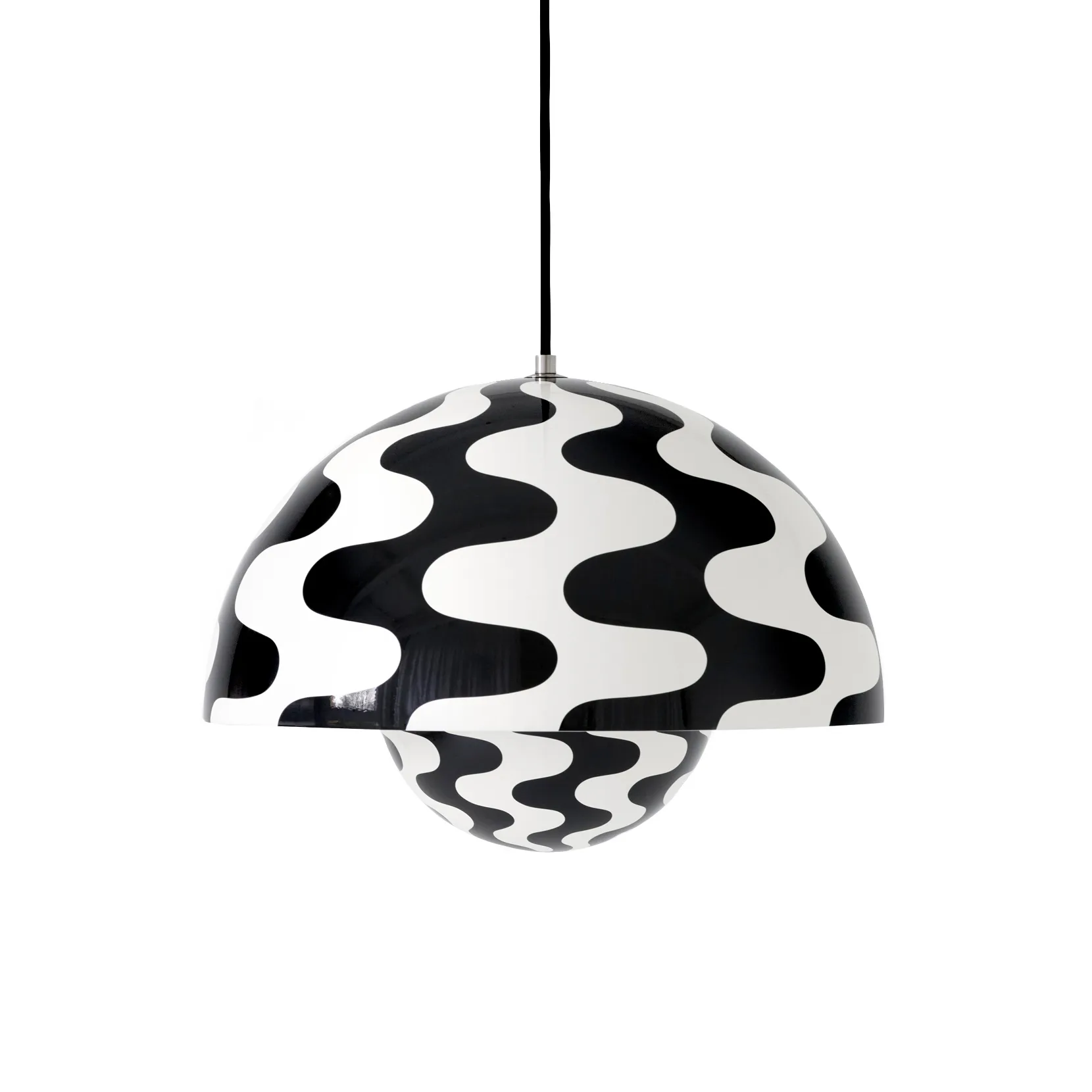 Flowerpot VP7 pendel, Black-white pattern &Tradition