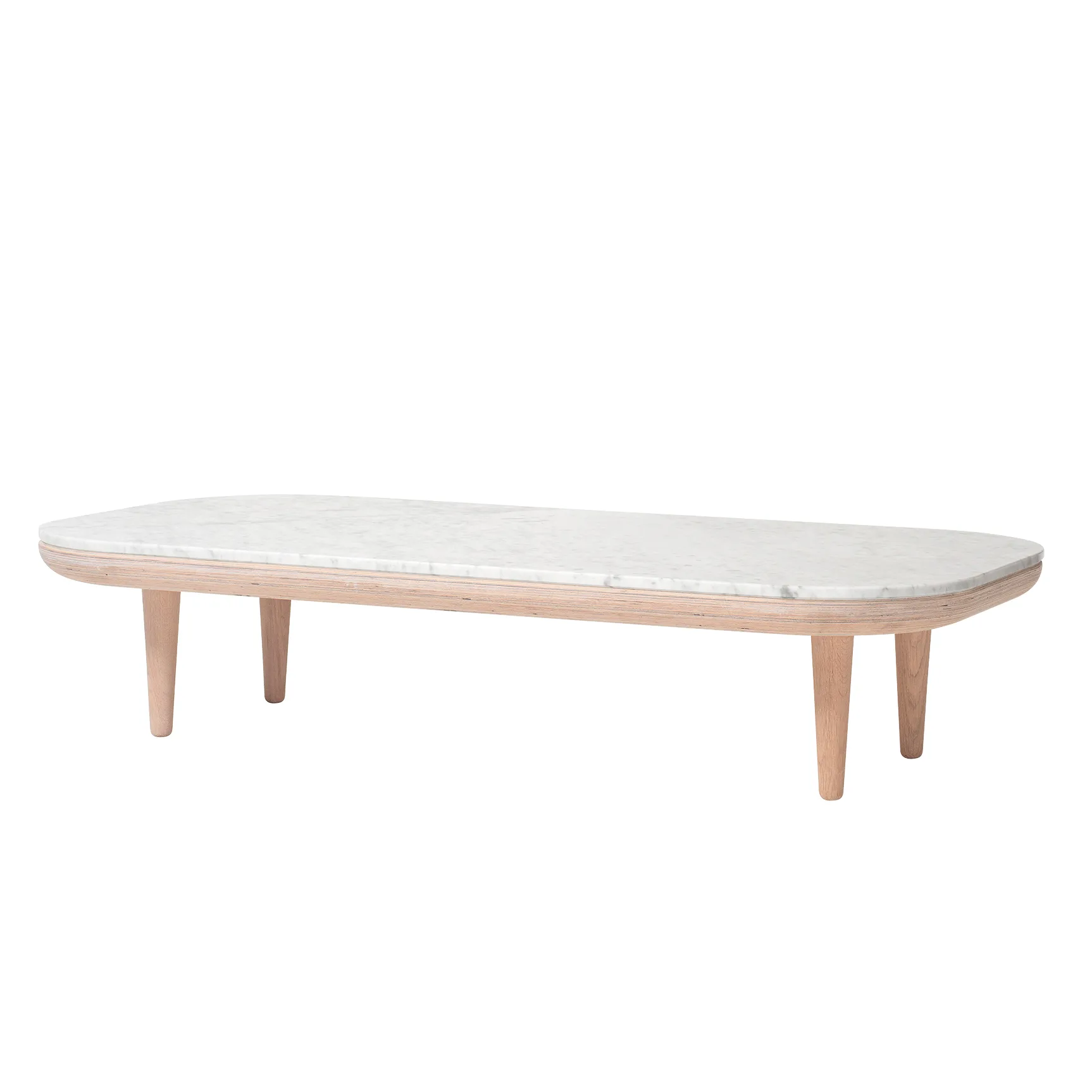 Fly bord SC5, ljus oljad ek + vit marmor &Tradition