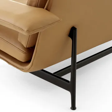 Meantime AV30 2-sits soffa - Warm black-Noble leather Cognac - &Tradition