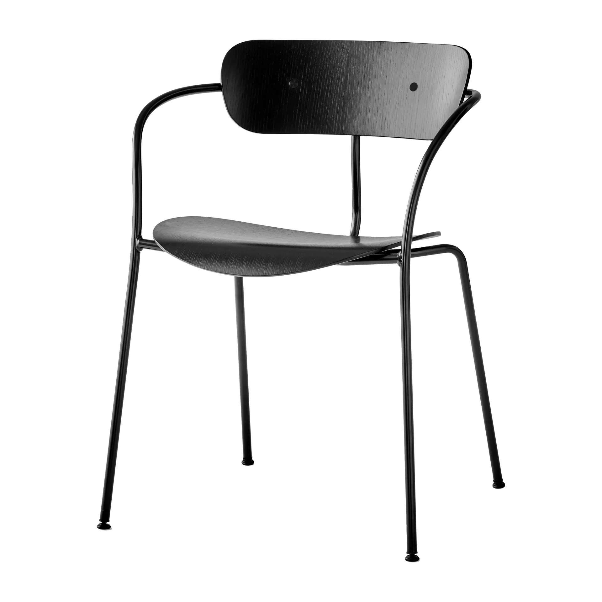 Pavilion stol AV2, svartlackerad ek &Tradition