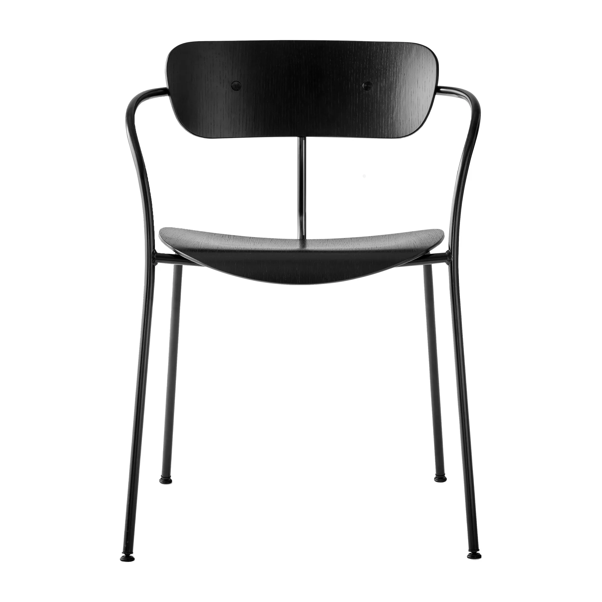 Pavilion stol AV2, svartlackerad ek &Tradition