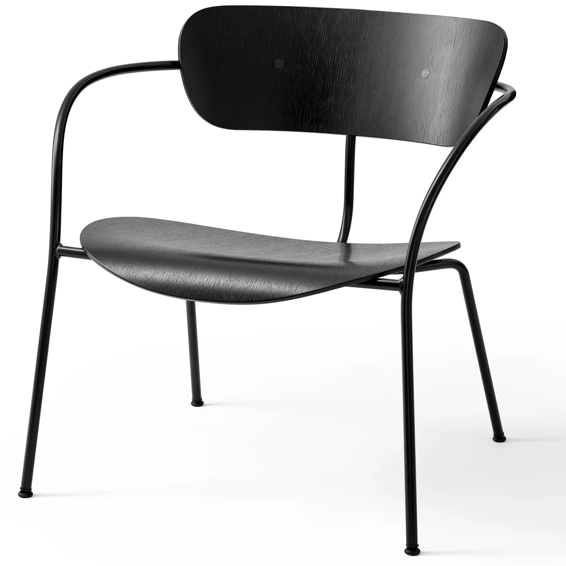 Pavilion stol AV5, Svartlackerad ek &Tradition