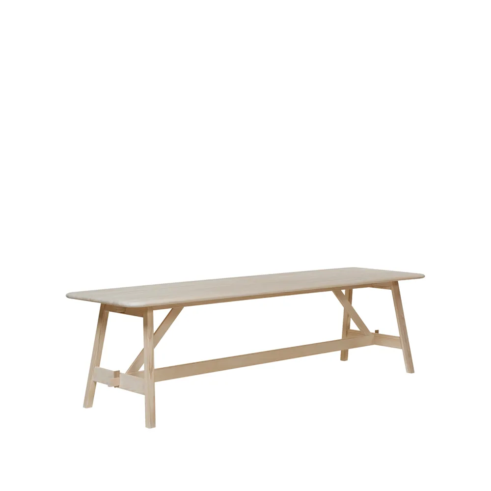 Landala matbord, Ek vit hårdvaxolja 160x75 cm Tre Sekel Möbelsnickeri